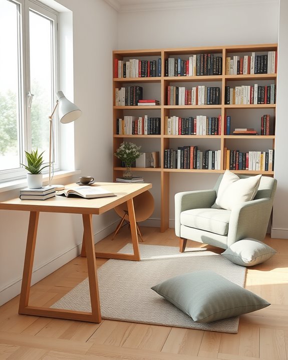 cozy workspace reading retreat