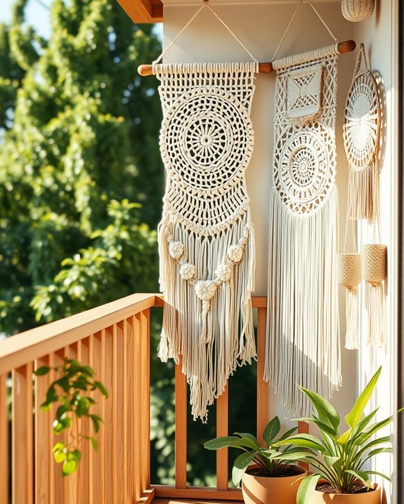 cozy woven wall hangings