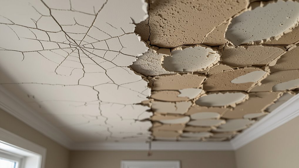 crack patterns indicate damage