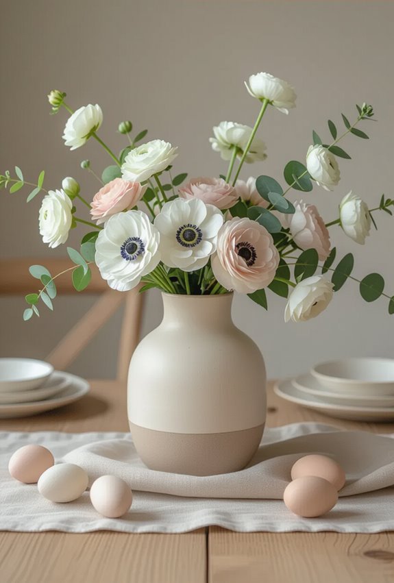 cream and taupe florals