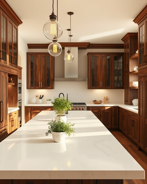 cream fixtures enhance warmth