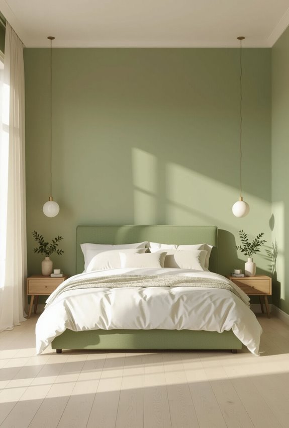 cream flooring complements sagegreen