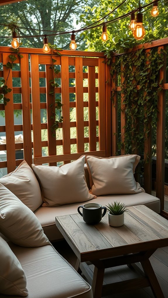 create a secluded deck