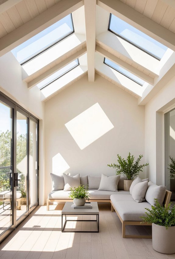 create airy vaulted ceiling space