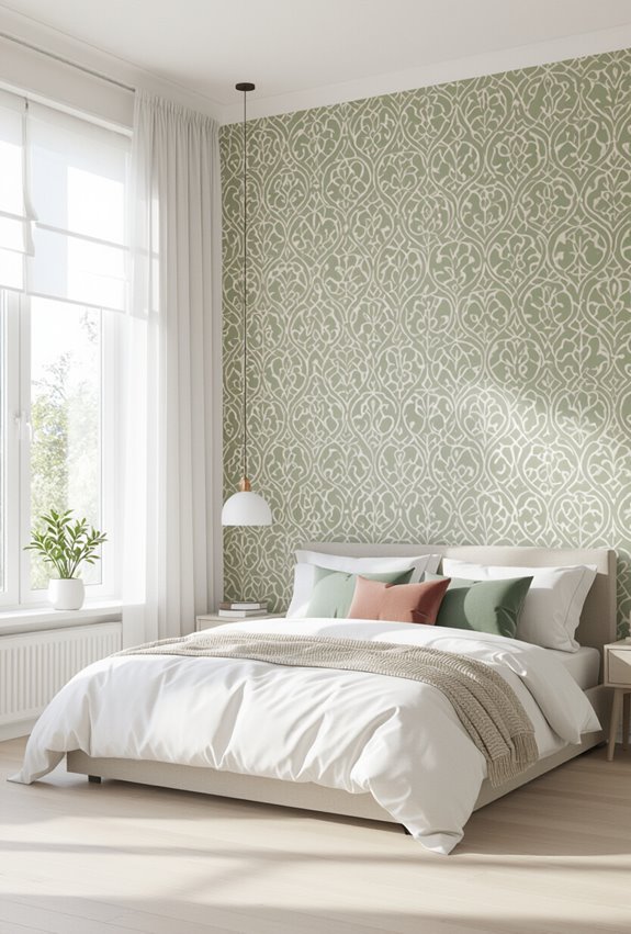 create focal point with wallpaper