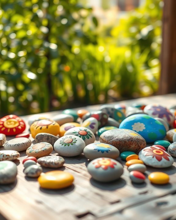 creative backyard rock painting