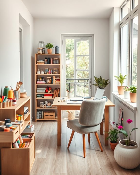 creative balcony craft room