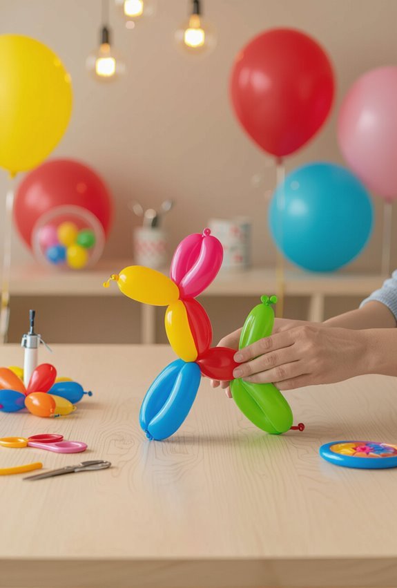 creative balloon animal twisting