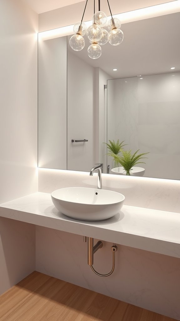 creative basin sink lighting