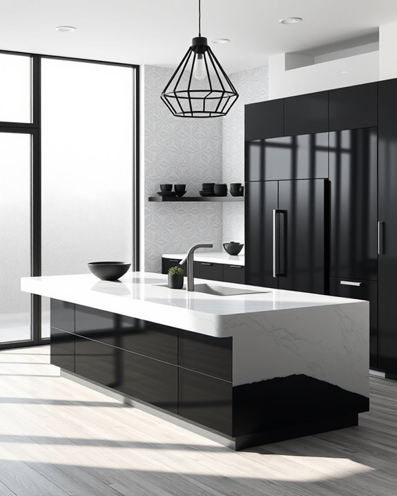 creative black and white decor