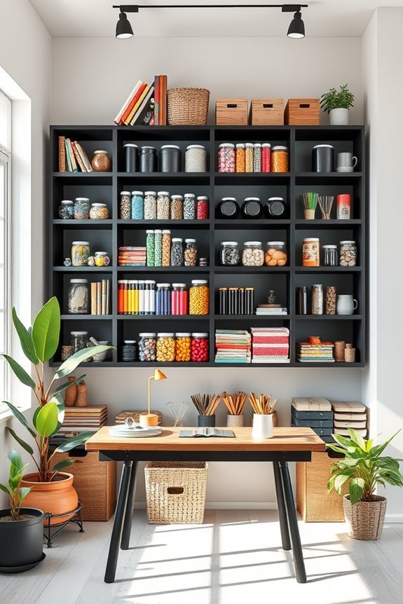 creative black craft storage