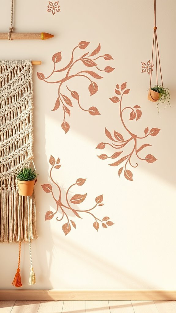 creative boho wall stencils