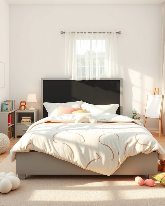 creative chalkboard headboard bed