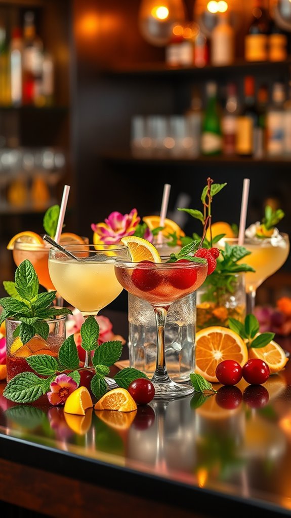 creative cocktail garnish illustrations