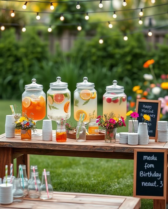 creative drink station setup