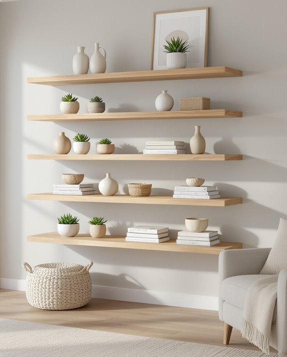 creative floating shelf decor