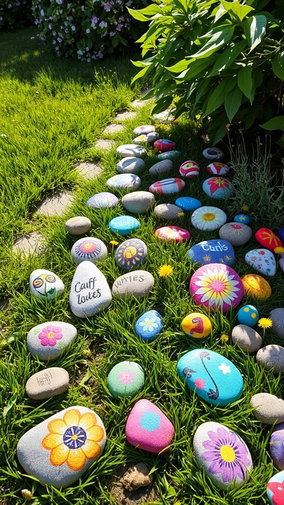 creative garden rock painting