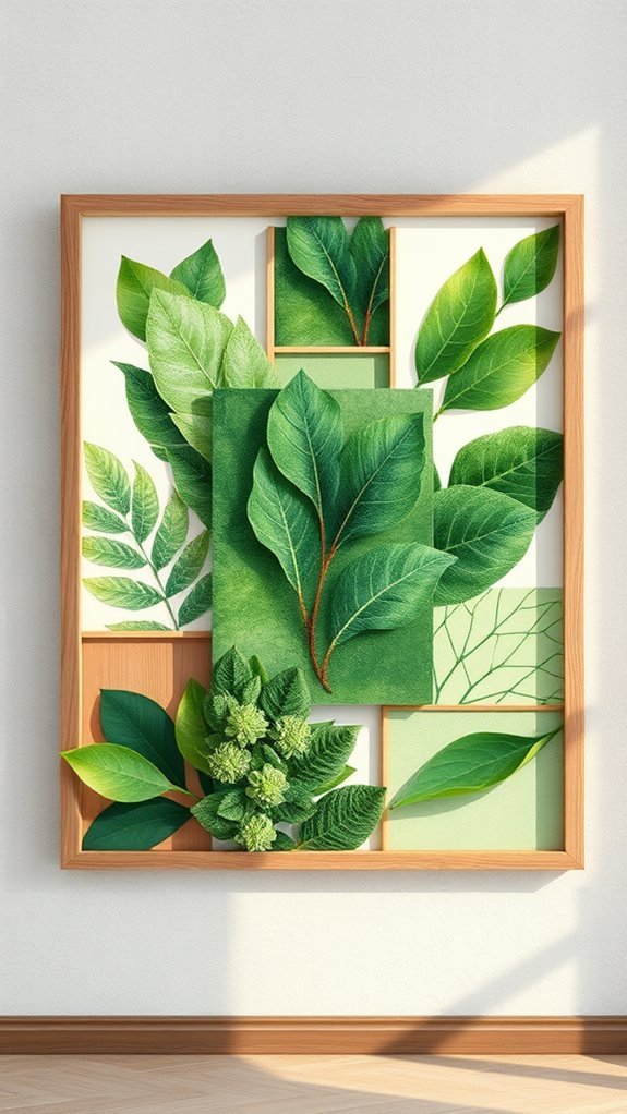 creative green art collages