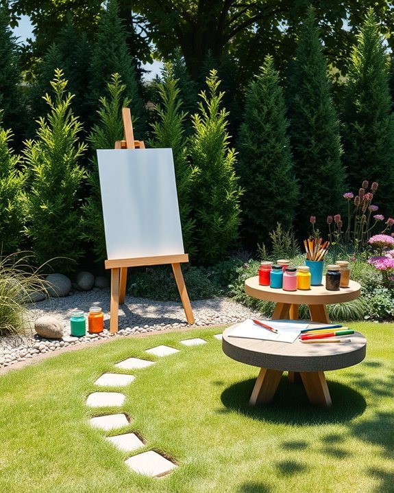 creative outdoor art station