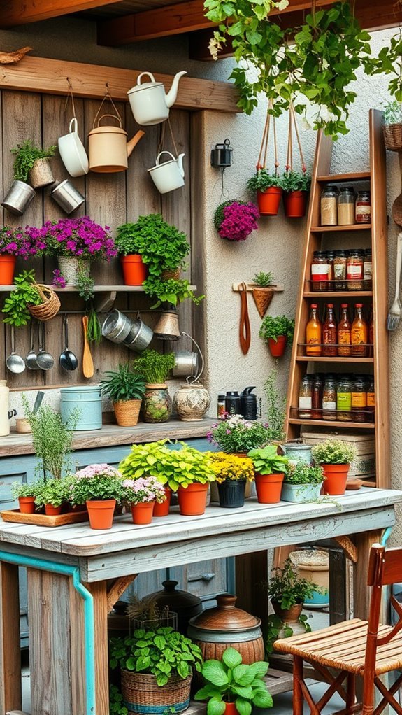 creative outdoor kitchen organization