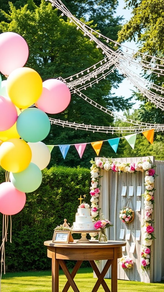 creative outdoor party backdrops