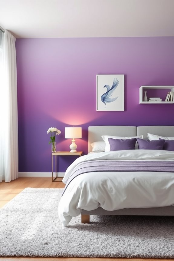 creative purple ombre walls