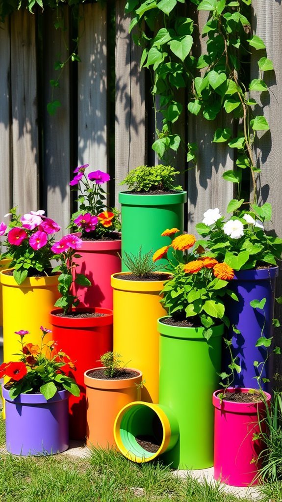 creative pvc garden planters