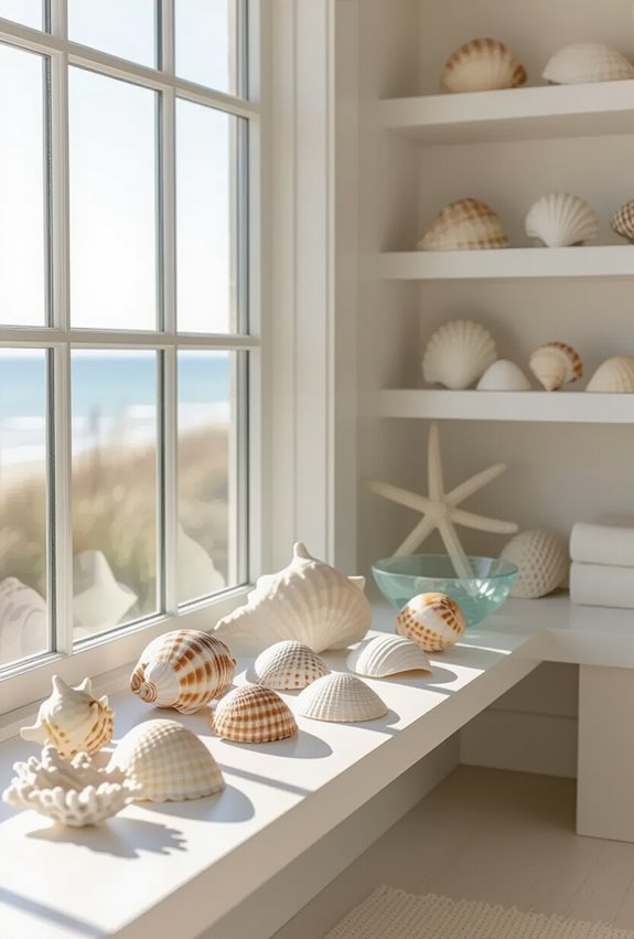 creative shadowbox seashell display