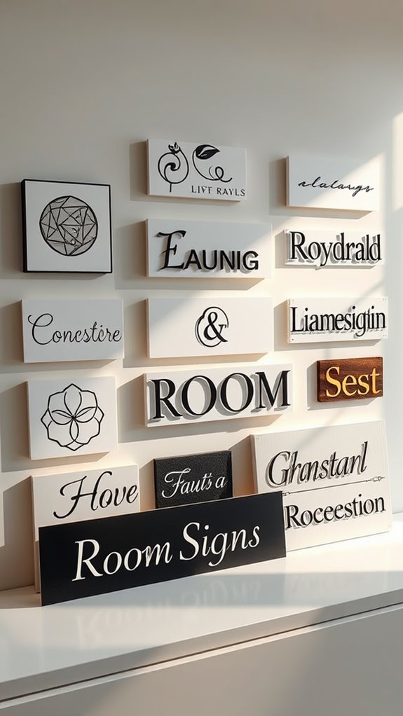 creative sintra room signage