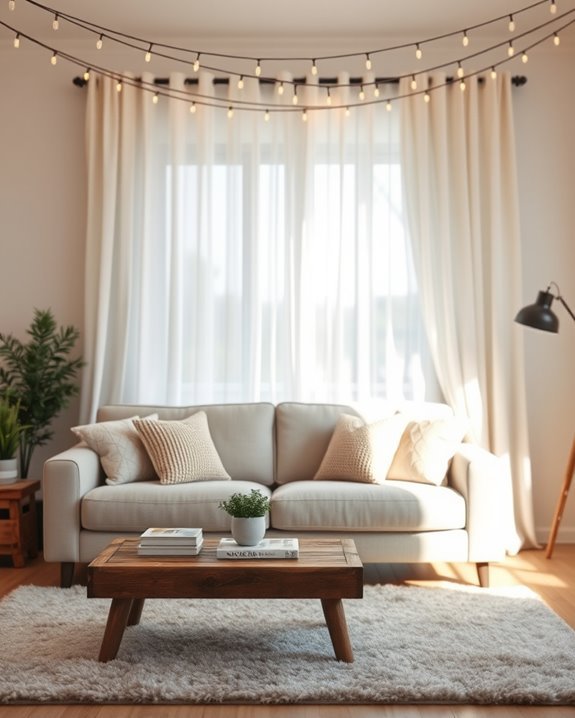 creative string light placement