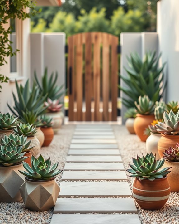 creative succulent container displays