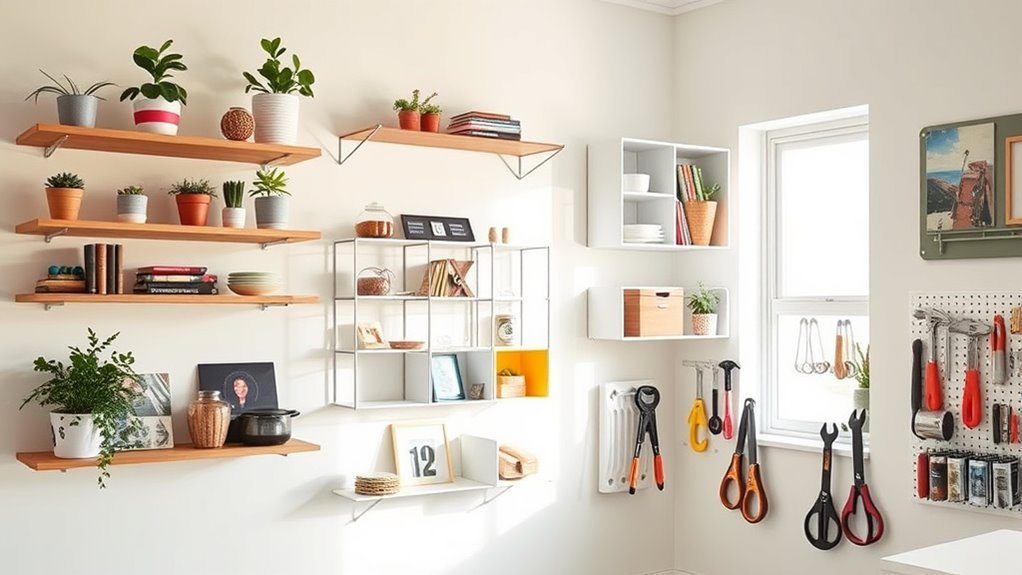 View of How to Create More Storage in Your Bedroom? 40 Wall Mounted Space Savers