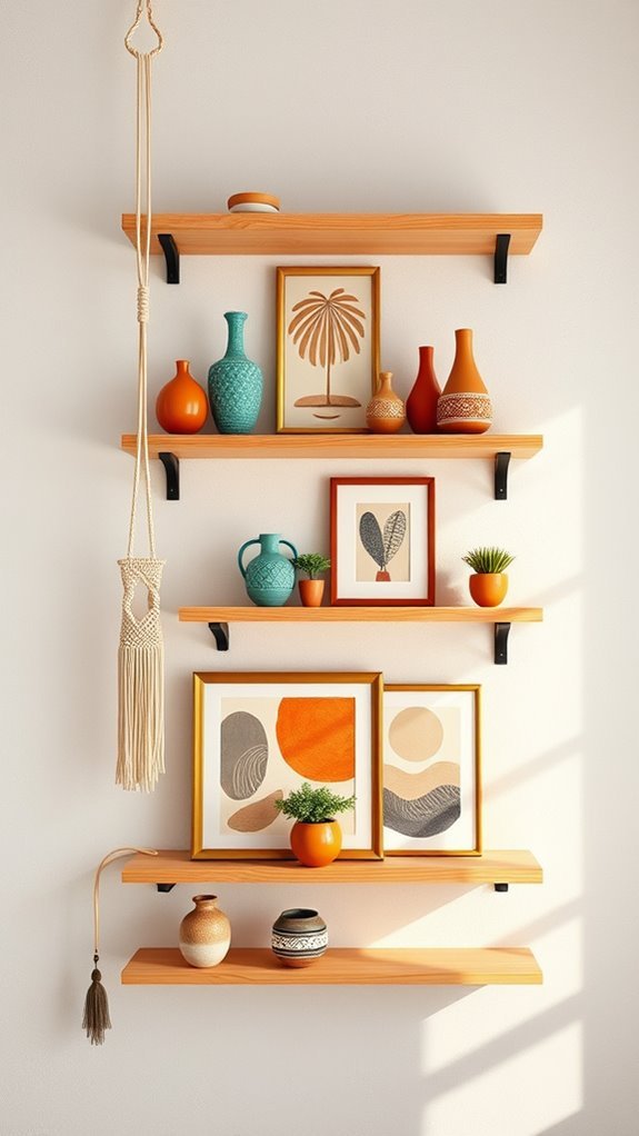 creative wall shelf styling