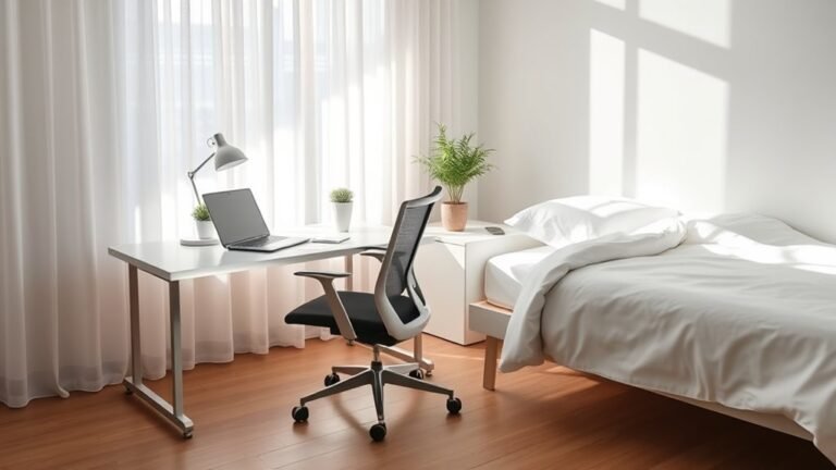 creative workspace with sleeping