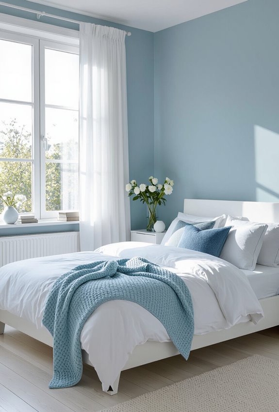 crisp blue and white tranquility