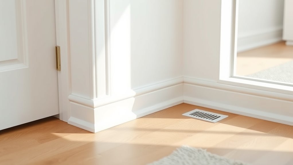 crisp timeless white baseboards