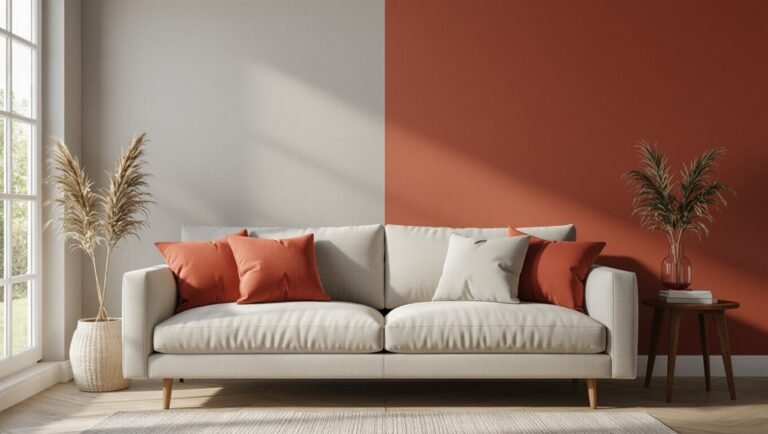 crisp two color wall technique
