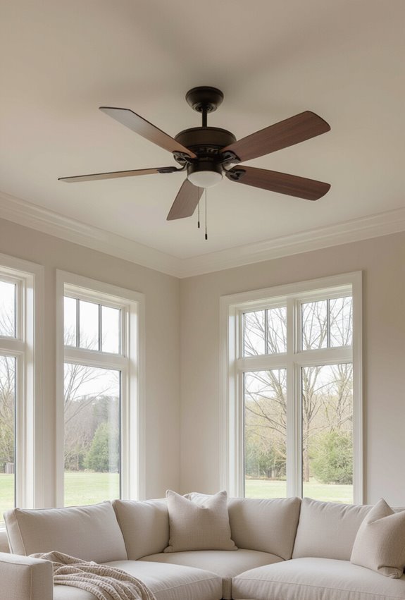 crown molded ceiling fan elegance