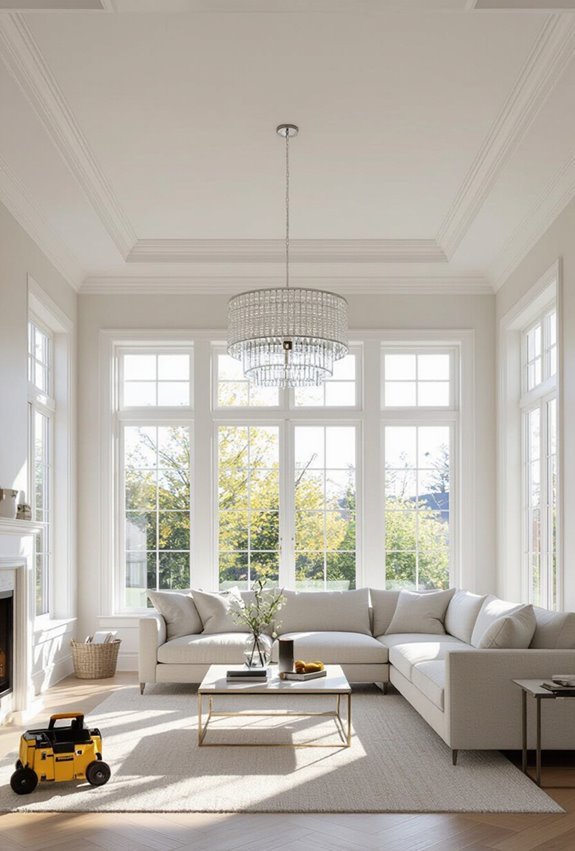 crown molding and picture rail