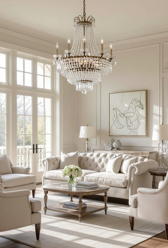 crystal beaded chandelier for elegance