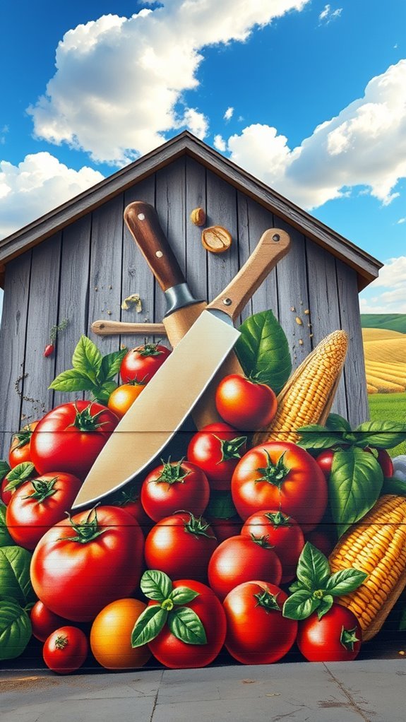 culinary murals celebrating flavors