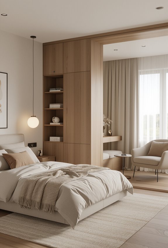 cupboard divider for bedroom