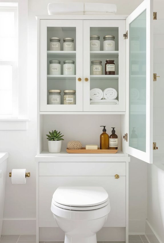 curated backlit toiletries display
