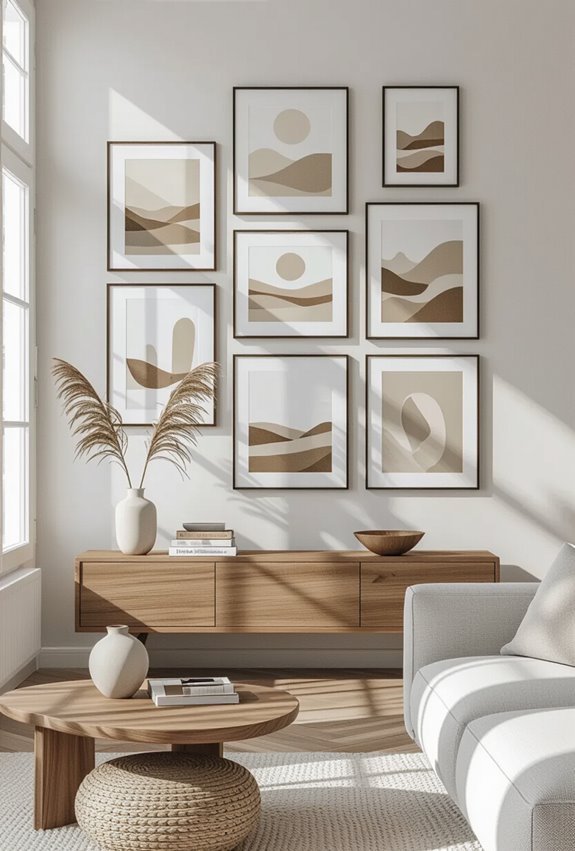 curated cohesive museum lit gallery
