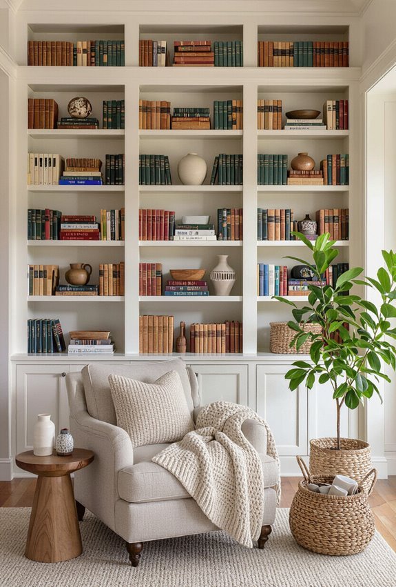 curated cozy reading nook