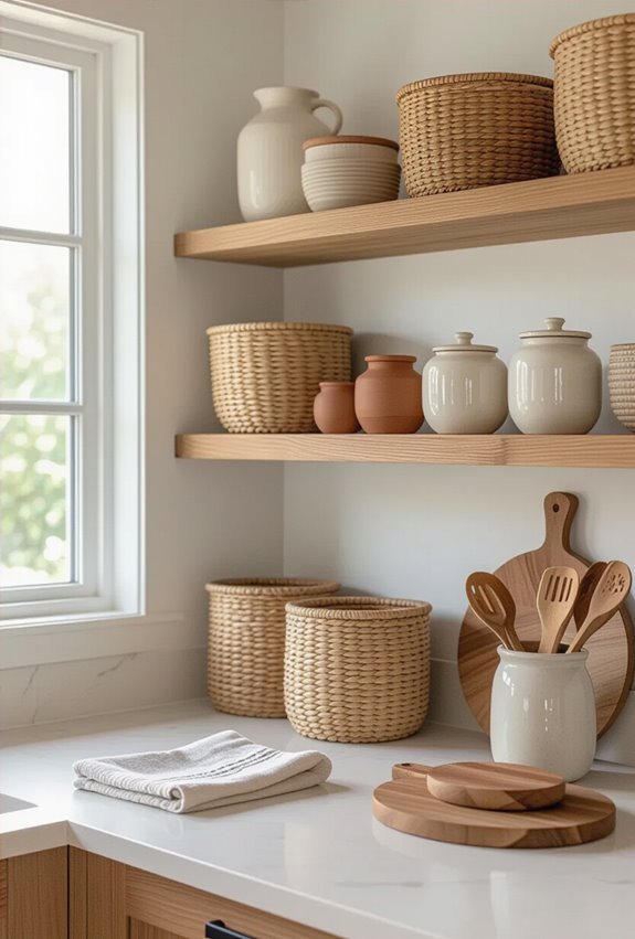 curated layered boho storage