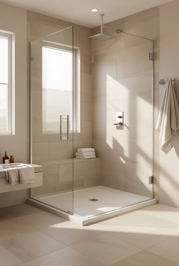 curbless sloped linear drain