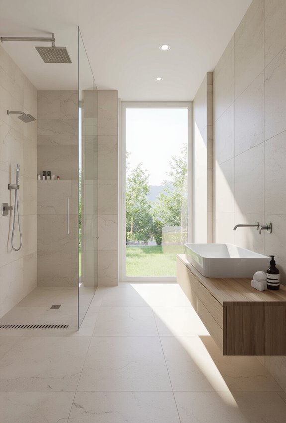 curbless wet room design