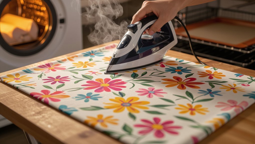 cure fabric paint securely