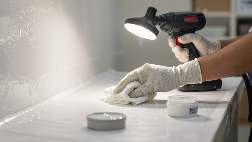 cure thoroughly before inspection